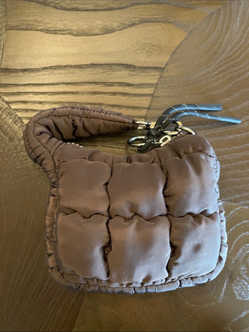 FP Movement by Free People Chocolate Brown Quilted Mini Shoulder Bag - Picture 3 of 7